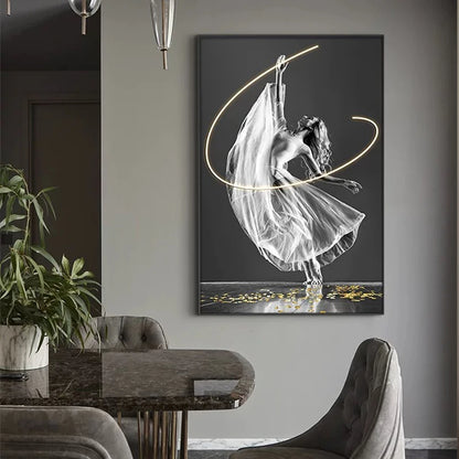 Modern Living Room Sofa Porch Decorative Painting Aluminum Alloy Set with Diamonds Crystal Porcelain Painting Home Decoration