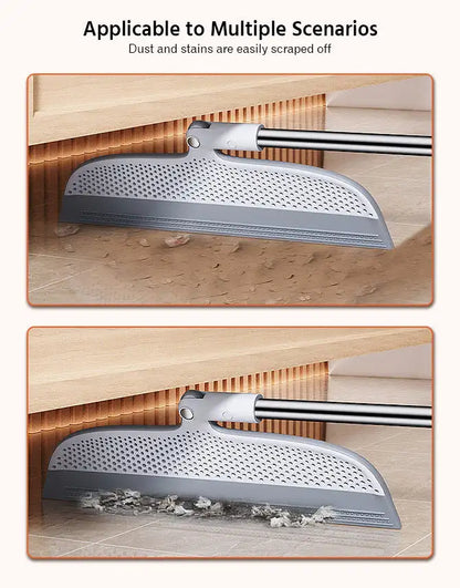 JOYBOS 50inch Magic Sweep Broom 2-in-1 Silicone Removable Broom Cleaning Dry Mop  Floor Cleaning Squeegee