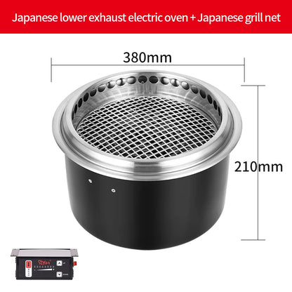2400W Japanese Style Smokeless Electric BBQ Grill Commercial Stainless Steel Indoor Restaurant Barbecue Equipment