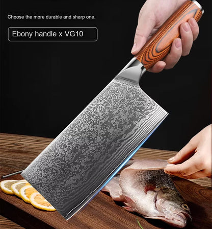 Chef's Special Damascus Steel VG10 Kitchen Knife Labor-Saving Meat Slicer Pakkawood Handle Special Sharp Slicing Knives