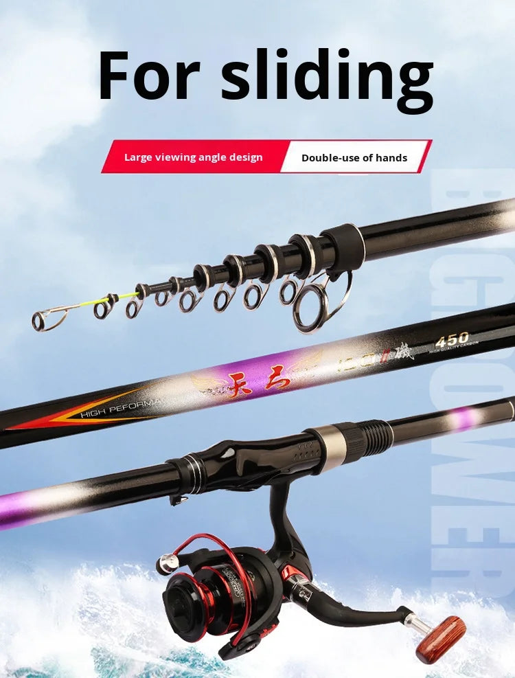 2025 Upgrade Fast Performance Carbon Sea Rod for Carp Fishing New Model with Soft-Tipped Rock & Rubber Handle for Bottom Fishing