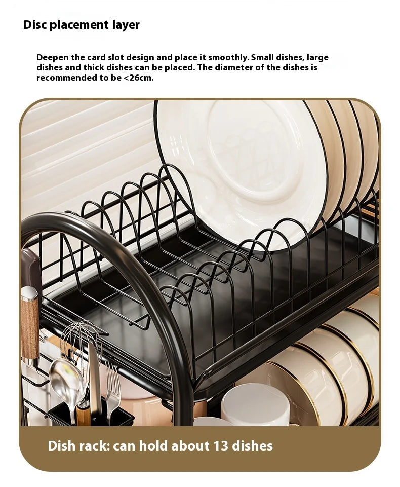 Multifunctional Kitchen Storage Rack Multi-Layer Bowl Chopsticks Drain Rack Plate Drying Bowl Rack Chopsticks Tube Boxed
