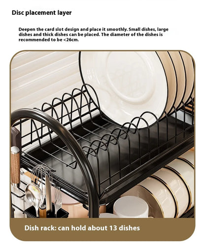 Multifunctional Kitchen Storage Rack Multi-Layer Bowl Chopsticks Drain Rack Plate Drying Bowl Rack Chopsticks Tube Boxed