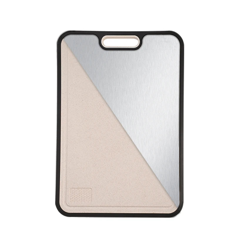 Customizable Double-Sided Pure Titanium Chopping Board 99.8% Titanium + Wheat Straw Eco-Friendly Meat Cutting Board