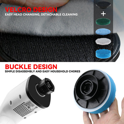 7 in 1 Electric Cleaning Turbo Scrub Brush Multifunctional Long Handle Cordless Spin Scrubber Cleaning Brush Bathroom