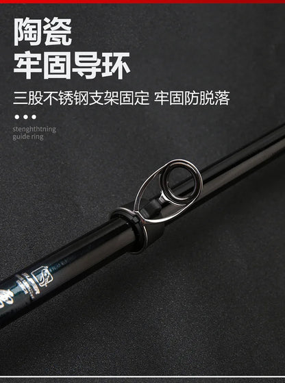 2025 Upgrade Fast Performance Carbon Sea Rod for Carp Fishing New Model with Soft-Tipped Rock & Rubber Handle for Bottom Fishing