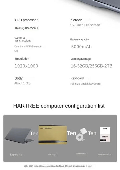 The New amd 3500u Office Game Business Book Sold Across R5 Office Design Gaming Laptop Thin Wholesale Cross-border Laptop