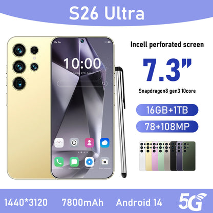 Hot S26 Ultra 5G Smartphone - Snapdragon8gen3 16GB+1TB 7800mAh Face + Fingerprint