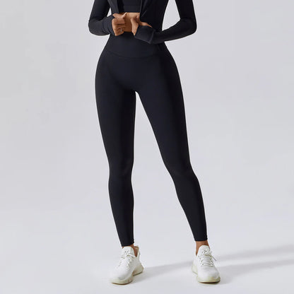 Conjunto de 3 Peças Fitness Feminino – Top Curto