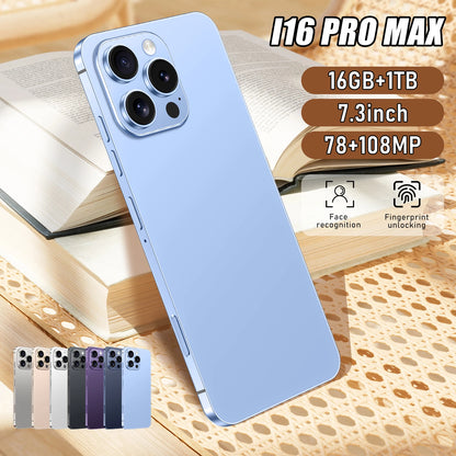 2025 Original High Quality I16pro Max 16GB+1TB Android 14 5G Smart Phone Globally Compatible  108MP Rear Camera