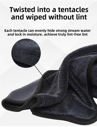 Microfiber Quick-Dry Car Wash Cloth Thick Braid Twisted Towel for Home Use Strongly Absorbent Lint Cleaning Wholesale