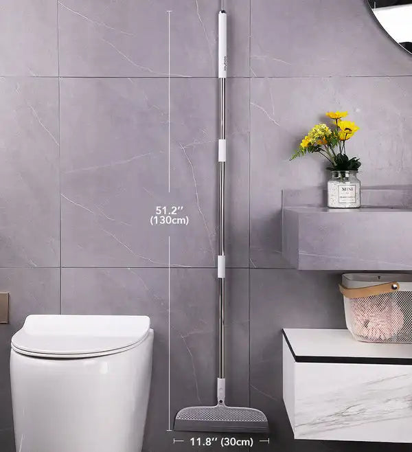 JOYBOS 50inch Magic Sweep Broom 2-in-1 Silicone Removable Broom Cleaning Dry Mop  Floor Cleaning Squeegee
