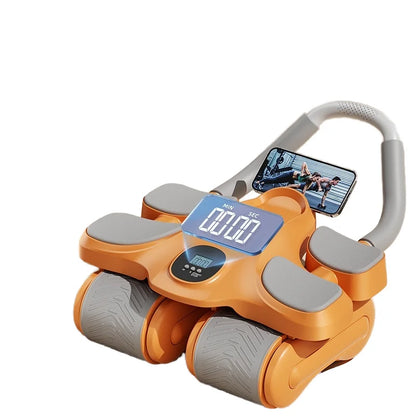 Automatic Rebound Abdominal Muscle Training Equipment Four-Wheel for Ab Roller Wheels for Home Gym Use for Men Women Thin Belly