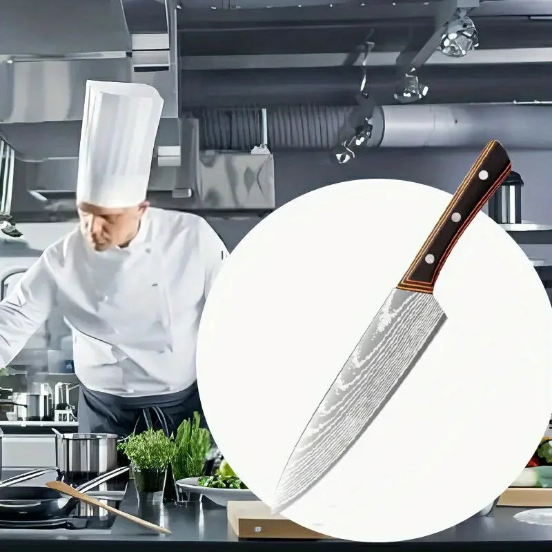 8 Inch Custom Kitchen Knife Chef Nakiri Carving Filleting Slicer SS3CR13 Metal Vegetable Slicing Cleaver