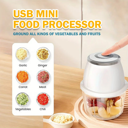 Portable Mini Electric High-Power Household Cooking Machine Multifunctional Small Automatic Meat Vegetable Fruit Vegetable Tools