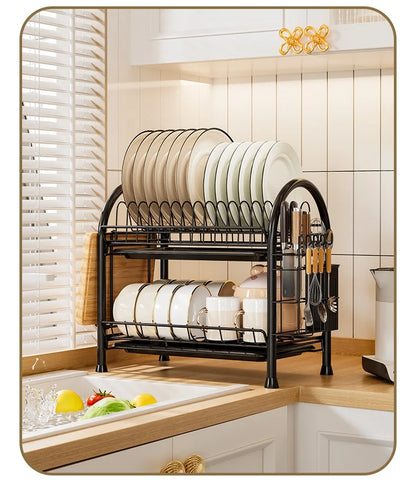 Multifunctional Kitchen Storage Rack Multi-Layer Bowl Chopsticks Drain Rack Plate Drying Bowl Rack Chopsticks Tube Boxed