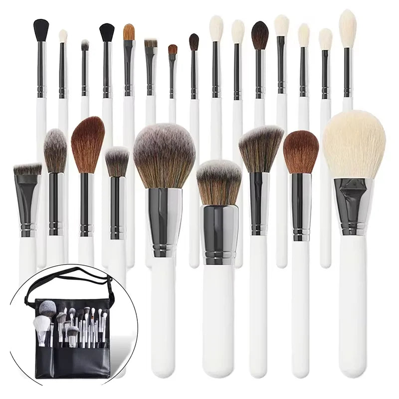 New Product Brown Makeup Brush Set Custom logo Abs Professional Makeup Brush Set Makeup Brush Set with Cylinder case