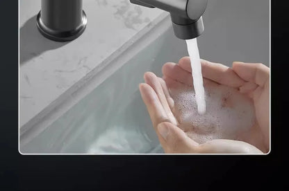 Modern All Copper Pull-Out Basin Faucet Hot Cold Single-Handle Design for Household Washbasin Bathroom Cabinet Toilet Wash Basin