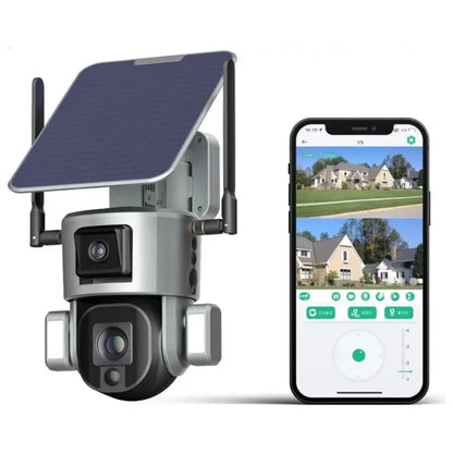 WZ-Y5 4G 4K Solar Powered Cctv Camera 4G 10x Zoom Network Sim Card Surveillance Home Security Floodlight Camera