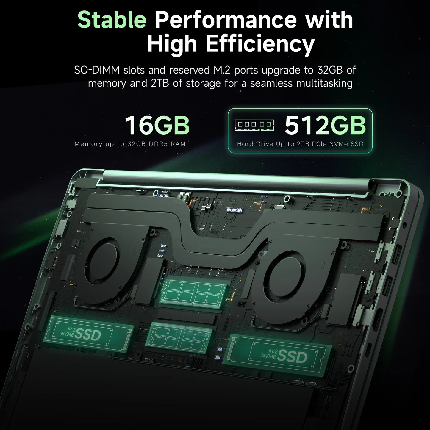 Laptop amd R7-6800H Computer 15.9 Inch 2.5K HD 32GB DDR5 512GB 1TB SSD Ordinateur Portable Gaming Laptop