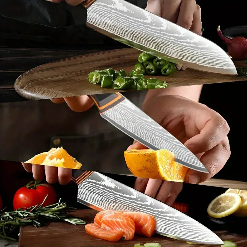8 Inch Custom Kitchen Knife Chef Nakiri Carving Filleting Slicer SS3CR13 Metal Vegetable Slicing Cleaver