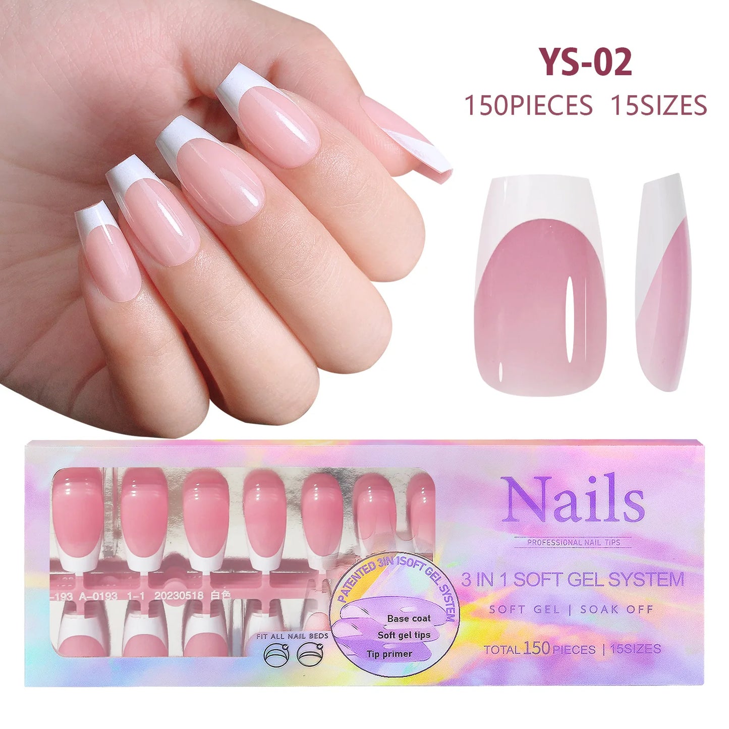 Nail Art Artificial 150 Pcs New Hot Selling Nail Art Products French Press on Nail Tips