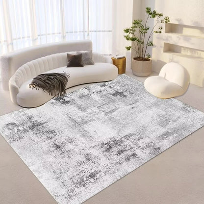 Dark Blue Abstract Art Modern Carpet Thin Fabric Indoor Floor Cover for Large Living Room Elegant Ink Style Print Area Rugs Sets