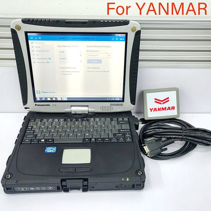 Toughbook CF-19 CF19 with Excavator Diagnostic Adapter Test Equipment for Yanmar Excavator Diagnostic Tool
