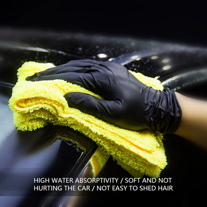 KLCB High-Low Coral Fleece Edgeless Car Wash Towel  Absorbent and Lint-Free Car Interior Cleaning