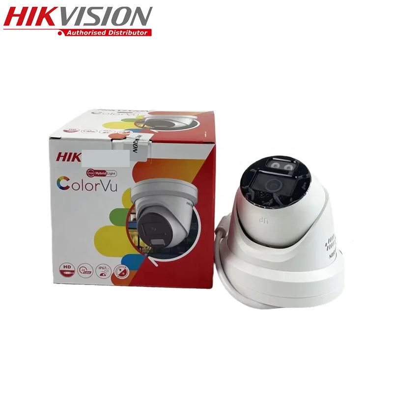 HIKVISION Original DS-2CD2347G2H-LISU/SL 4MP Smart Hybrid IP Camera Lens Fixed Turret ColorVu Two-Way Audio LightVu Hybrid