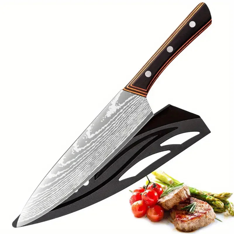 8 Inch Custom Kitchen Knife Chef Nakiri Carving Filleting Slicer SS3CR13 Metal Vegetable Slicing Cleaver