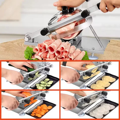 Hot Pot Manual Meat Roll Cutter Slicer Kitchen Roller Machine Super Thin Meatloaf