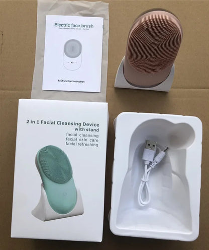 High Quality Skin Cleanser Facial Cleansing Brush USB Charging Electric Face Cleansing Brush Electric Beauty Product
