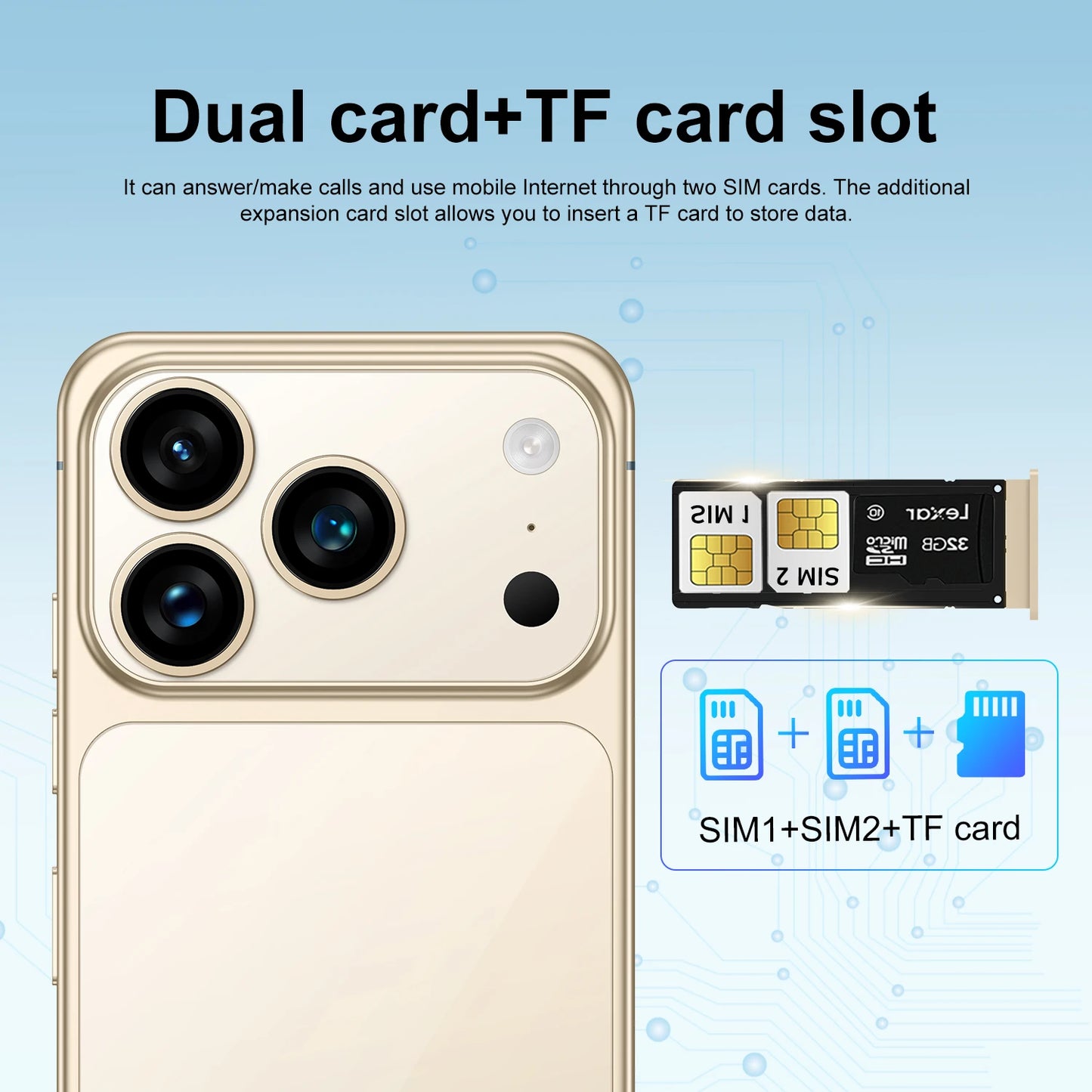 2025 New Arrival Original I17 17 Pro Max 5G Smartphone 144Hz 7.3 Display 108MP Rear Camera 16GB+1TB Storage Deca Core MTK