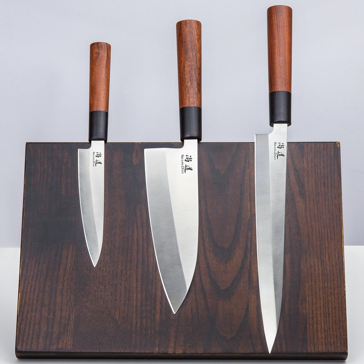 SHANGDAO 3PCS Japanese Kitchen Knife Set Chef Stainless Steel Filleting Set Sashimi Salmon Fish Yanagiba Sushi Meat Knife