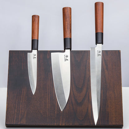 SHANGDAO 3PCS Japanese Kitchen Knife Set Chef Stainless Steel Filleting Set Sashimi Salmon Fish Yanagiba Sushi Meat Knife