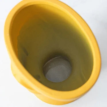 Vaso de flores criativo com formato de rosto, vaso de cerâmica para interiores, ornamento de mesa, decoração de casa, decoração de jardim, vaso para suculentas.