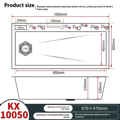 Christmas Discount Multifunctional Black Kitchen Sink 304 Smart Stainless Steel Large Sink with Dishwasher for Hotel Kitchen