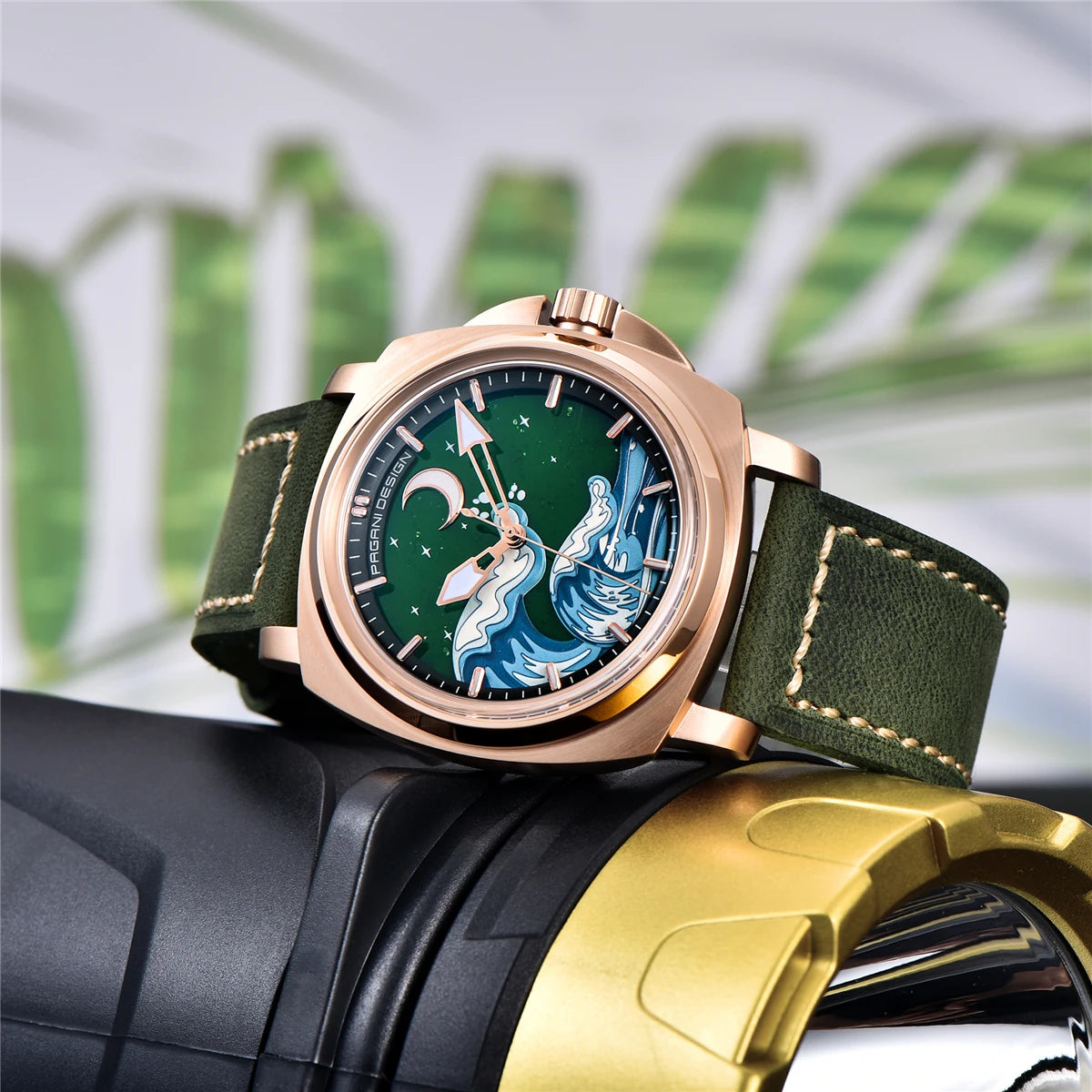 Pagani Design 2025 New NH35A 43MM Fashionable Men's Automatic Mechanical Watch Stainless Steel Waterproof 10Bar dial Glow reloj