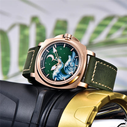 Pagani Design 2025 New NH35A 43MM Fashionable Men's Automatic Mechanical Watch Stainless Steel Waterproof 10Bar dial Glow reloj
