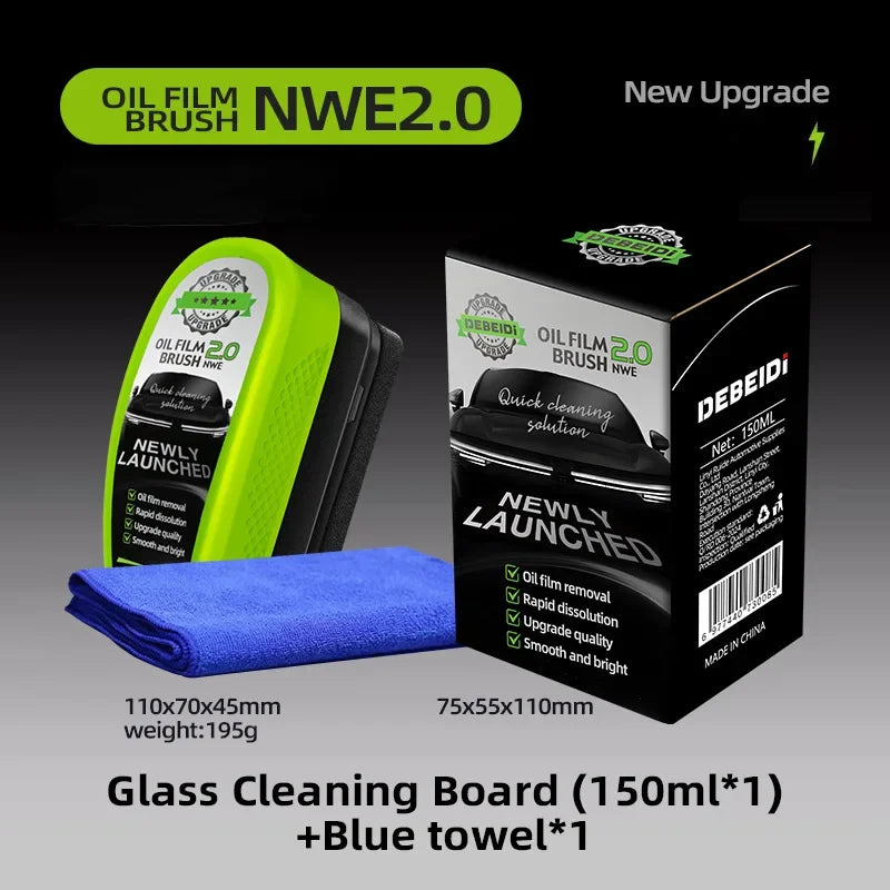 150ML Glass Cleaning Board Automotive Oil Film Cleaning Brush Glass Oil Film Remover Powerful Oil Film Removal & Crystal Coating