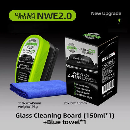 150ML Glass Cleaning Board Automotive Oil Film Cleaning Brush Glass Oil Film Remover Powerful Oil Film Removal & Crystal Coating