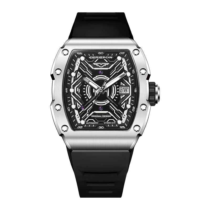 Relógio masculino automático original de luxo da marca Pagani, com design vazado, cronógrafo e à prova de água.