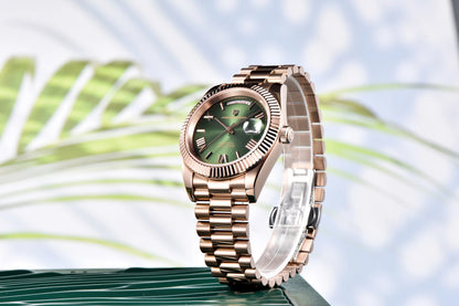 PAGANI DESIGN 2025 New Luxury Rose Gold DD40 Automatic Watch For Men NH36A Mechanical Wristwatch Men Stainless steel Waterproof