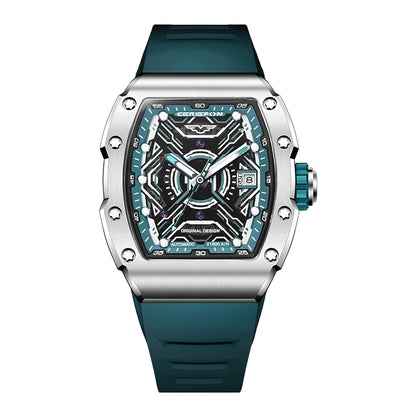 Relógio masculino automático original de luxo da marca Pagani, com design vazado, cronógrafo e à prova de água.