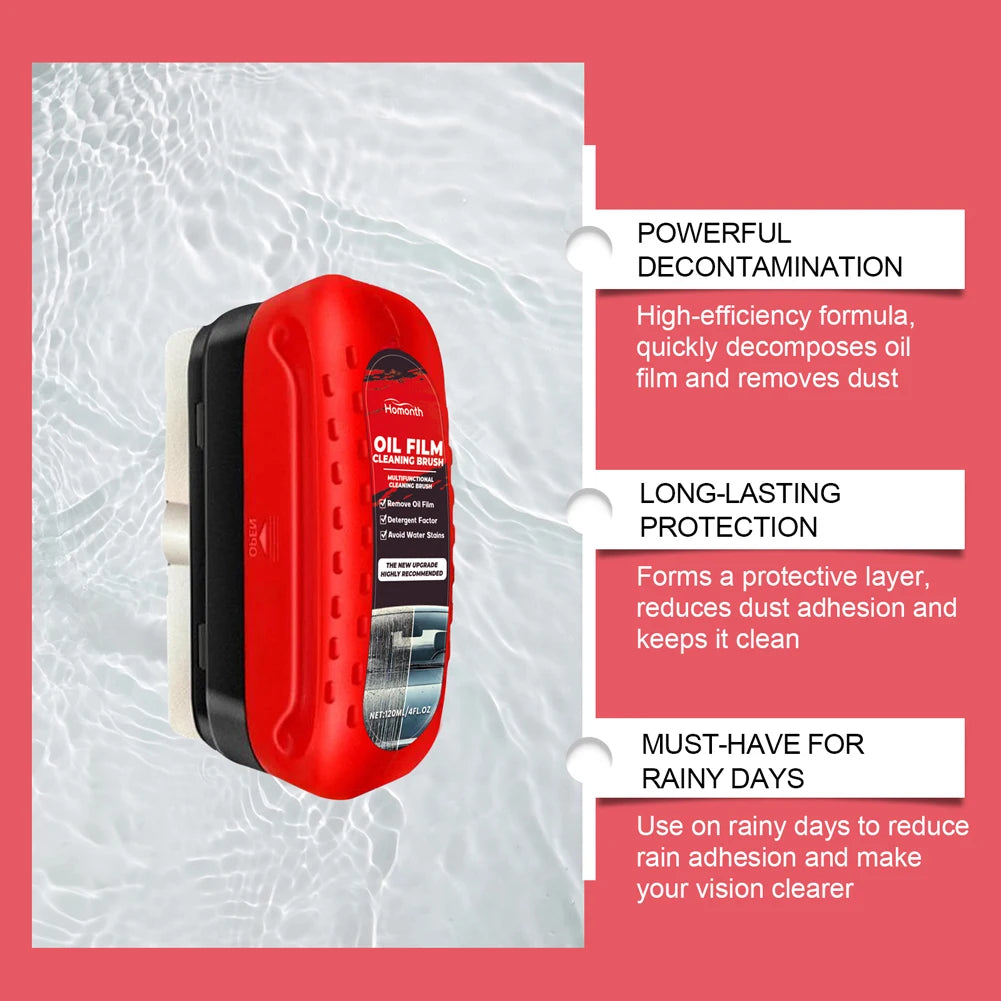 Glass Cleaning Board Universal Glass Cleaning Wipe Board Cleaning Glass Brush for Car Windshield Oil Film Cleaner Glass Coating