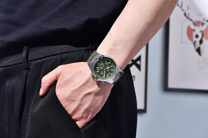 2025 New BENYAR Men's Watches Top Brand Luxury Watch For Men Chronograph Quartz Wristwatch Clock Waterproof Leather Reloj Hombre