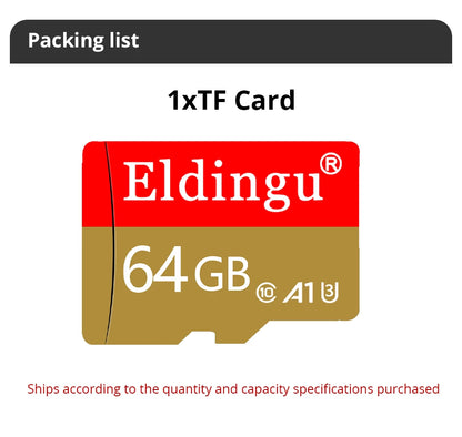 Eldingu Original TF Card 64G Class10 A1 for Surveillance Video MP3 MP4 Mobile Phone Memory Card 32GB U1 TF Card 128GB U3