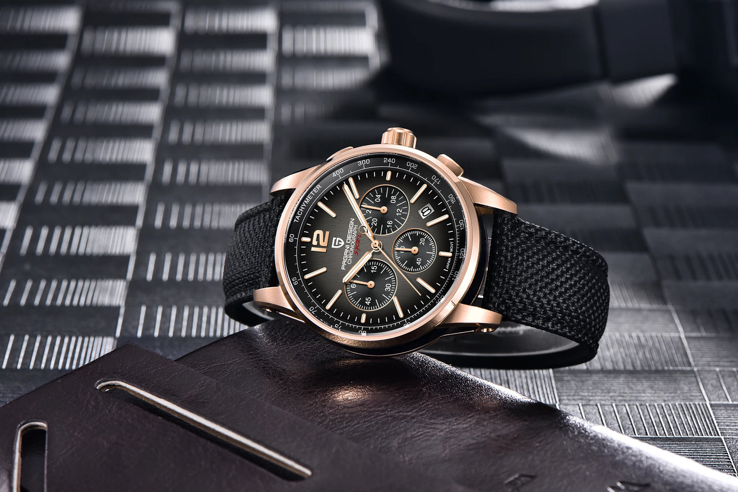 Relógio de pulso de luxo casual PAGANI DESIGN 2024 para homem, modelo VK63, com mecanismo de quartzo, resistente à água até 100 metros, vidro de safira e caixa em aço inoxidável.