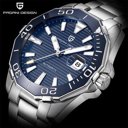 2025 New Brand PAGANI DESIGN 1617 Men's Military Sport Mechanical Watches Waterproof Stainless Steel Top Brand Luxury Men Watch